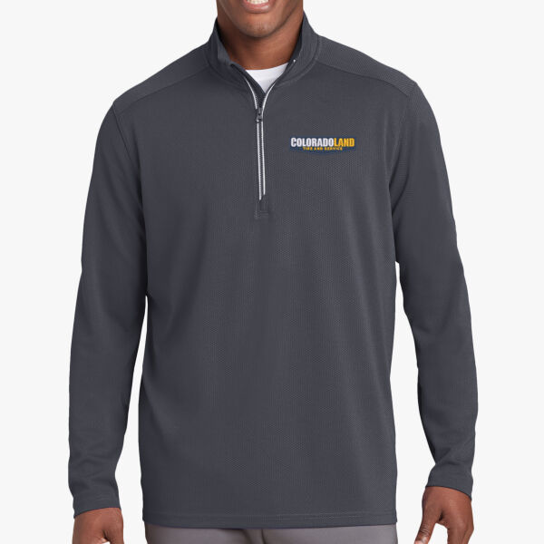 Men's Textured 1/4 Zip Pullover w/ Embroidered Logo Thumbnail